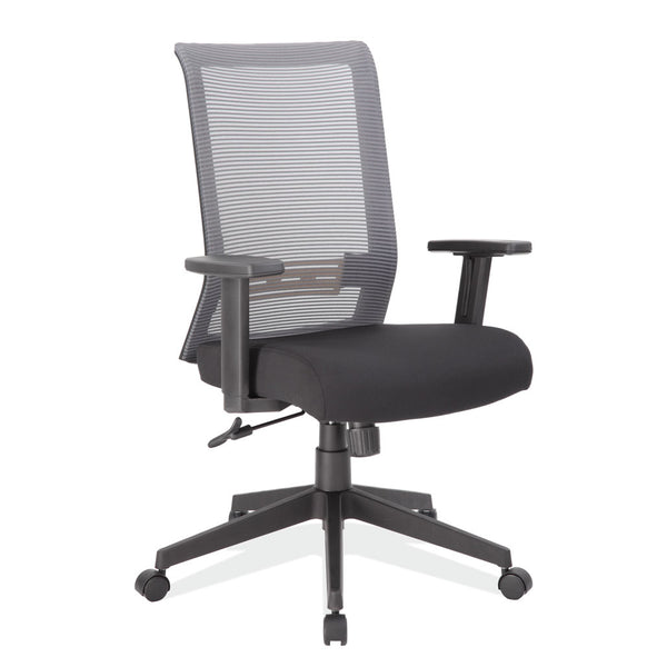OfficeSource | Interchangeable Collection | Mesh High Back Task Chair with Black Base