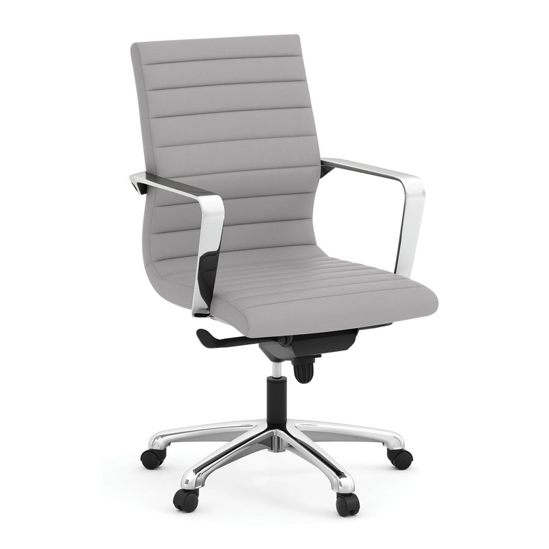 OfficeSource Tre Collection Executive Mid Back Chair with Chrome Frame