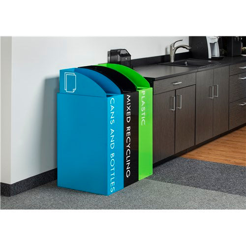 Mixx™ Recycling Center, Rectangular Receptacle, 29 Gallon