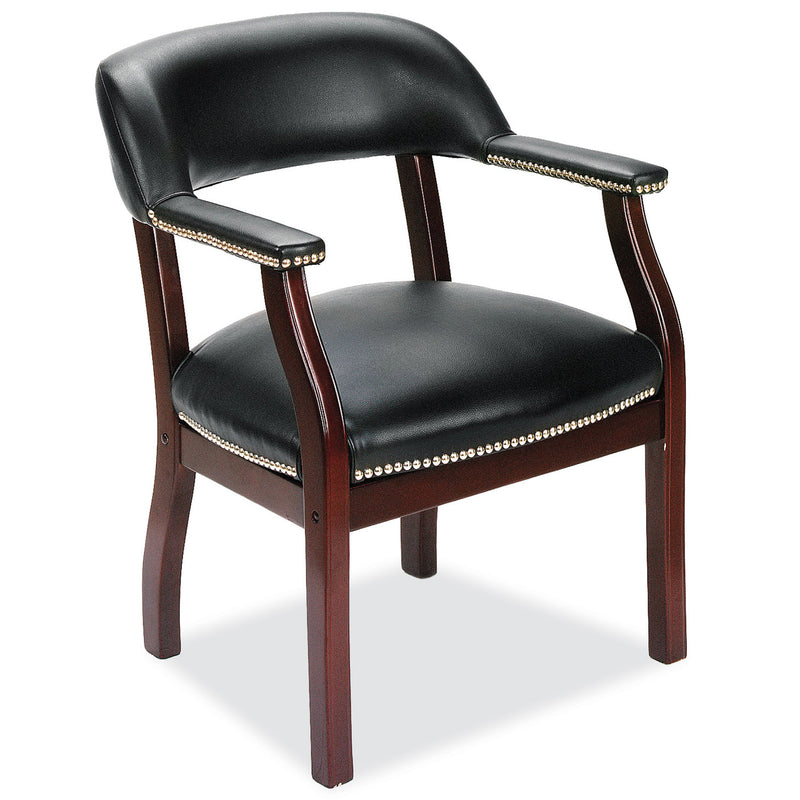 OfficeSource | Lancaster Collection | Guest Chair with Mahogany Frame - 26''D