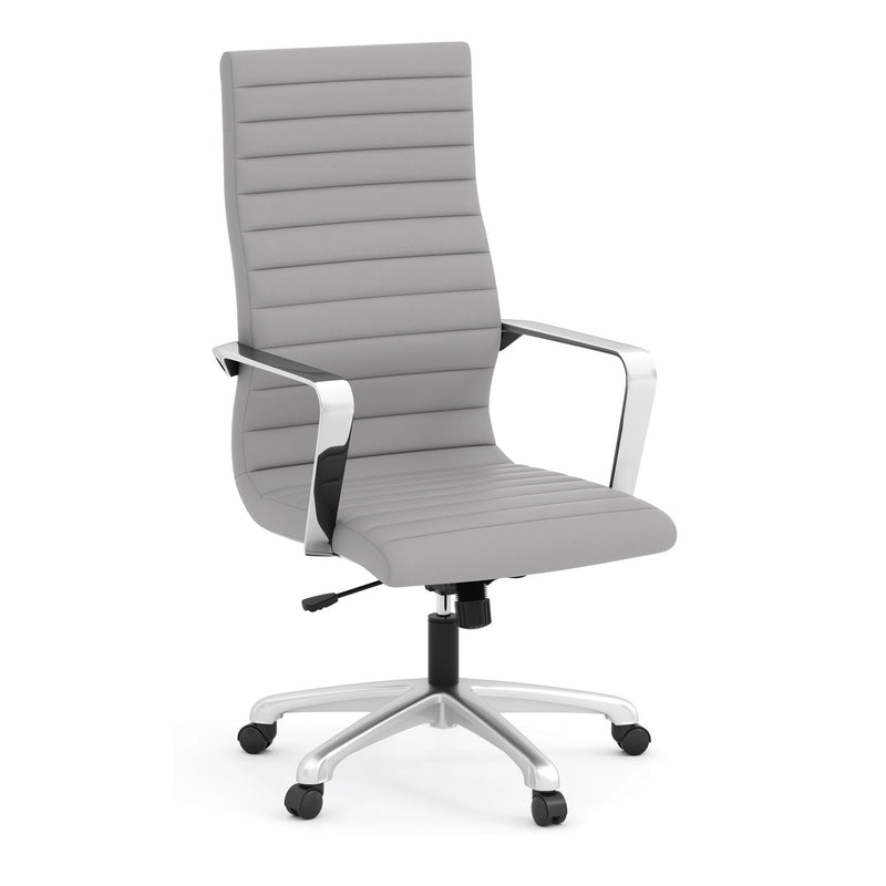 OfficeSource | Tre Lite Collection | Executive High Back Chair with Chrome Frame