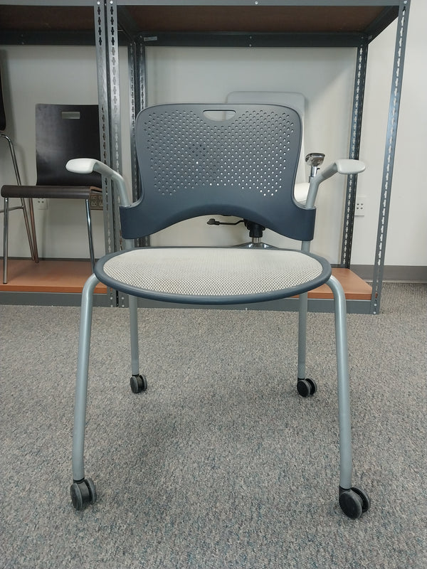 Herman Miller Blue/Gray Stackable Caper Guest Chairs | Used/Pre-Owned