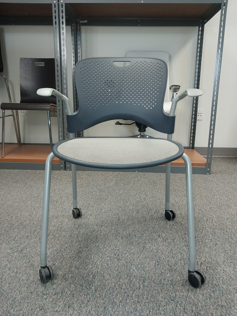 Herman Miller Blue/Gray Stackable Caper Guest Chairs | Used/Pre-Owned