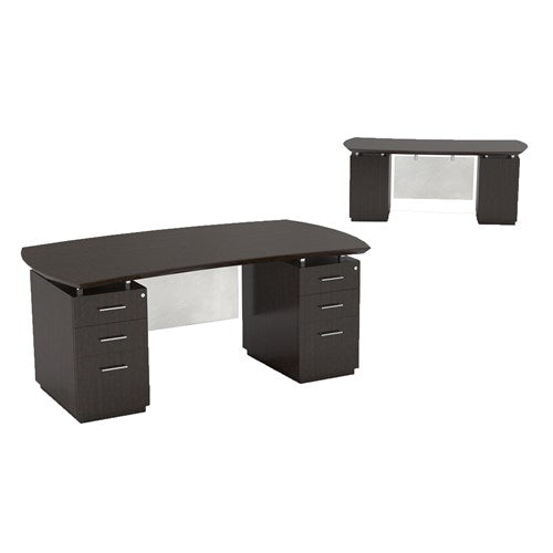 Sterling 72" Desk, 2 B/B/F Pedestals