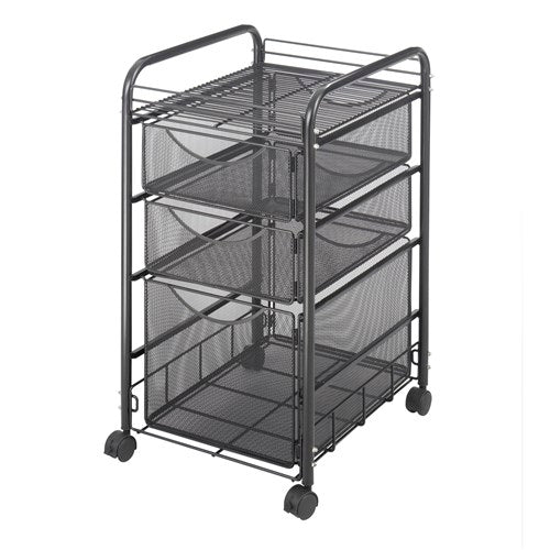 Onyx™ Mesh File Cart with 1 File Drawer and 2 Small Drawers