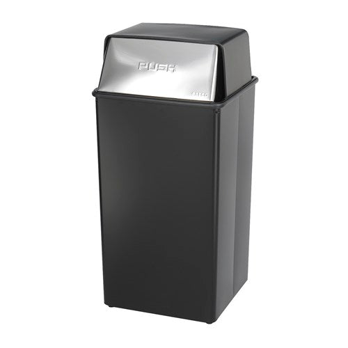 Reflections By Safco® Push Top Receptacle, 36-Gallon