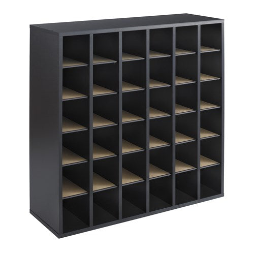 Wood 36 Compartment Mail Sorter