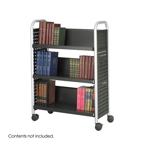 Scoot™ Single-Sided Book Cart - 3 Shelves