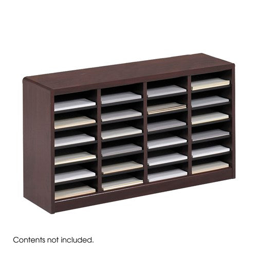 E-Z Stor® Wood Literature Organizer, 24 Compartments