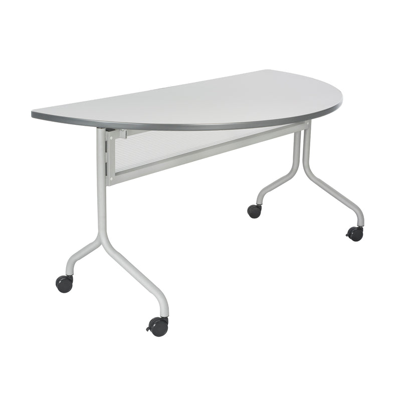 Impromptu® Mobile Training Table, Half Round Top - 48 x 24"