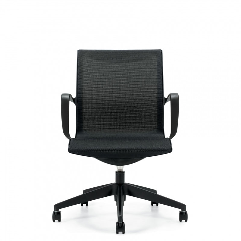 Global Solar™ Mesh Seat & Back Conference Chair, Asphalt Frame | 8456