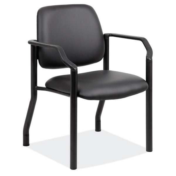 Big & Tall Guest Chair with Arms and Black Frame - 22"W