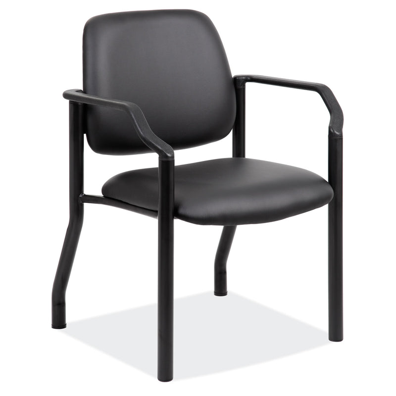 OfficeSource OS Big & Tall Collection Guest Chair with Arms and Black Frame 2