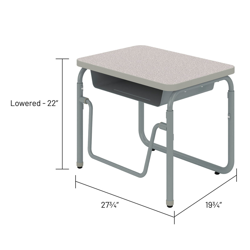 AlphaBetter® 2.0 Height – Adjustable Student Desk with Book Box and Pendulum Bar 22”-30”