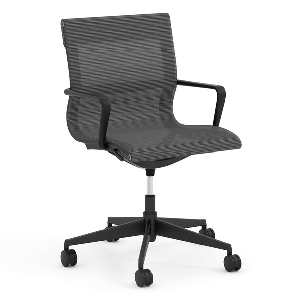 OfficeSource | Franklin Collection | Mesh Swivel Chair with Black Frame