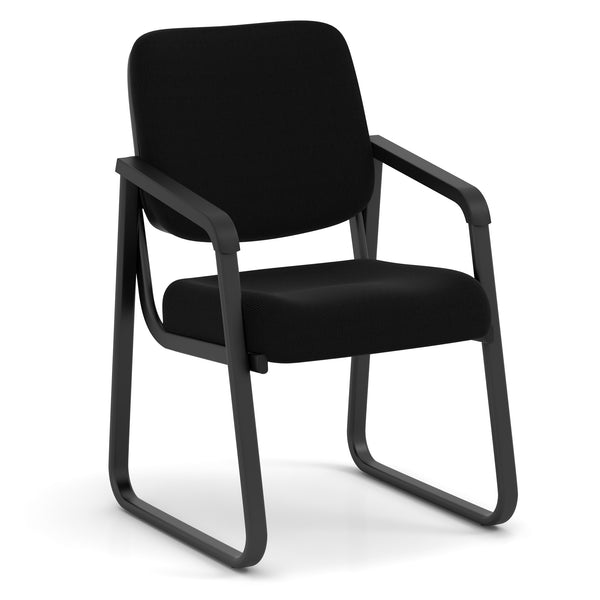 OfficeSource | Value Collection | Sled Base Guest Chair with Black Frame