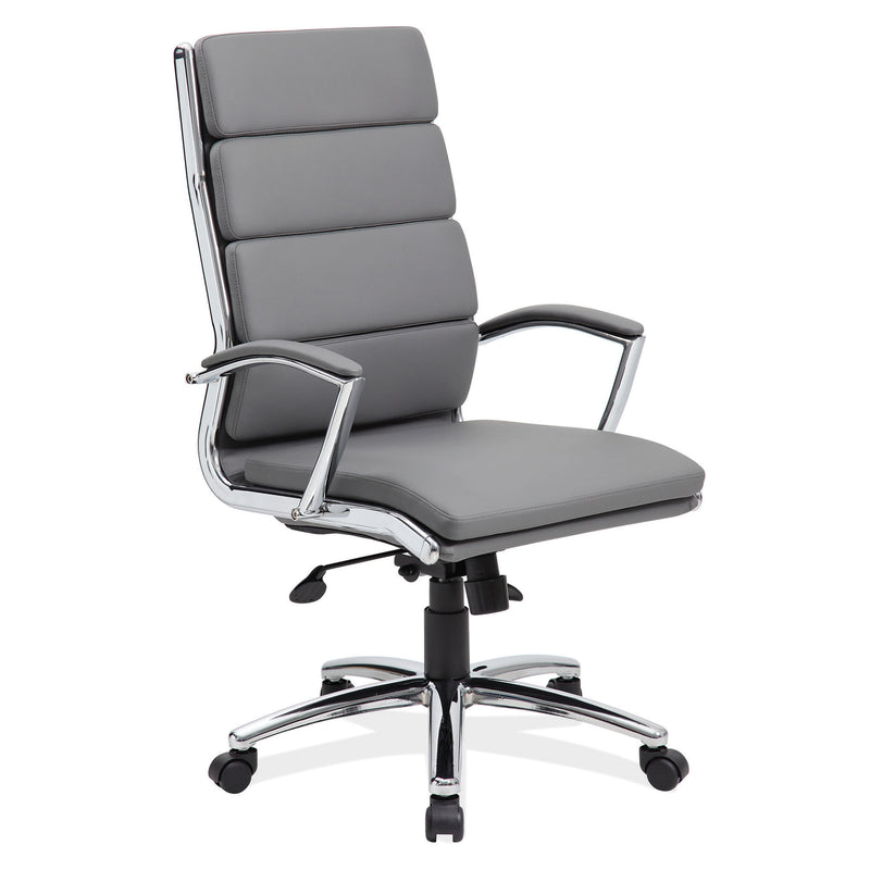 OfficeSource | Merak Collection | Executive High Back Chair with Chrome Frame
