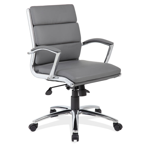 OfficeSource | Merak Collection | Executive Mid Back with Chrome Frame