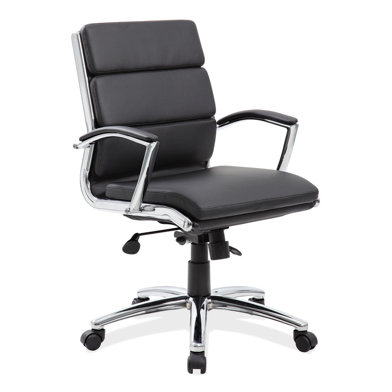 OfficeSource | Merak Collection | Executive Mid Back with Chrome Frame