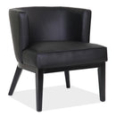 Bowery Collection Barrel Back Arm Chair with Black Wood Legs