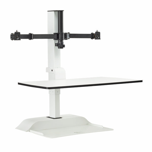 Soar™ by Safco Electric Desktop Sit/Stand – Dual Monitor Arm