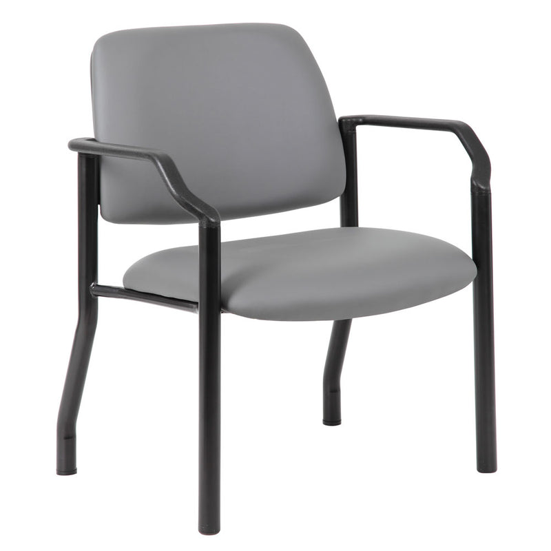OfficeSource OS Big & Tall Collection Guest Chair with Arms and Black Frame