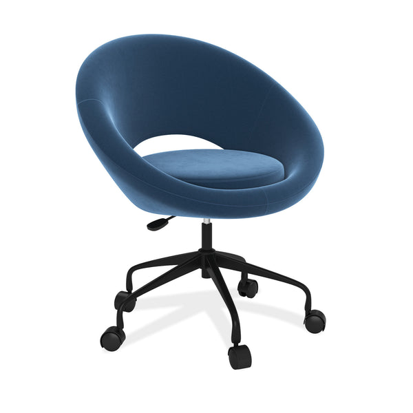 OfficeSource Scoop Collection Mid-Century Modern Chair with Five Star Base