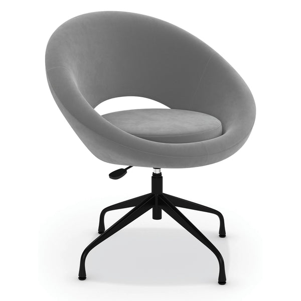 OfficeSource Scoop Collection Mid-Century Modern Chair with Metal Base