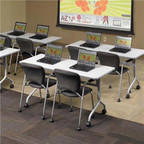 Impromptu® Mobile Training Table, Rectangle Top - 72 x 24"