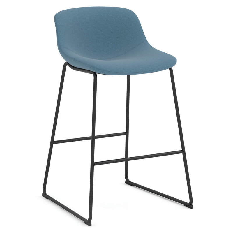OfficeSource | Willow Collection | Cafe Height Bistro Stool with Black Sled Base