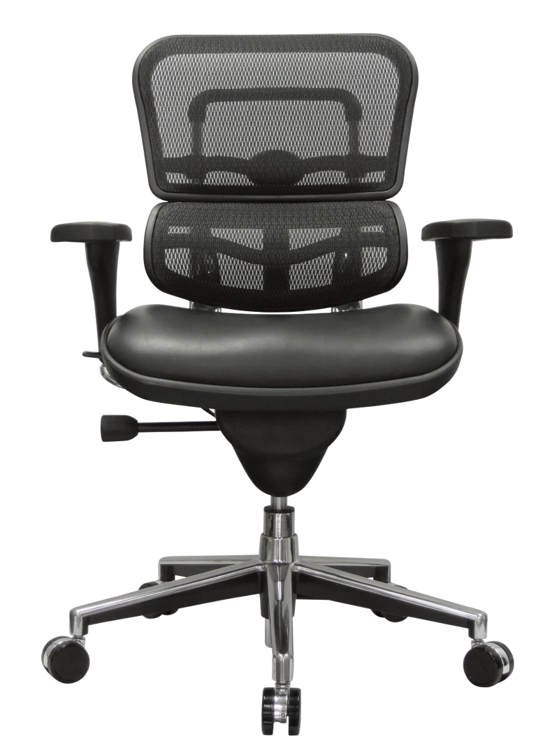 Eurotech Ergohuman Leather Seat & Mesh Back Ergonomic Task Chair