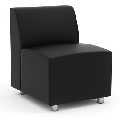 OfficeSource | Integrate Collection | Armless Modular Chair with Silver Post Legs