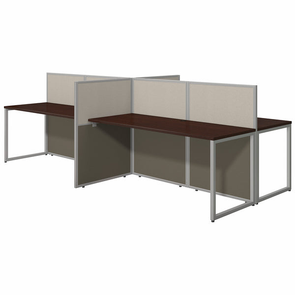 Bush Business Furniture Easy Office 60W 4 Person Cubicle Desk Workstation with 45H Panels
