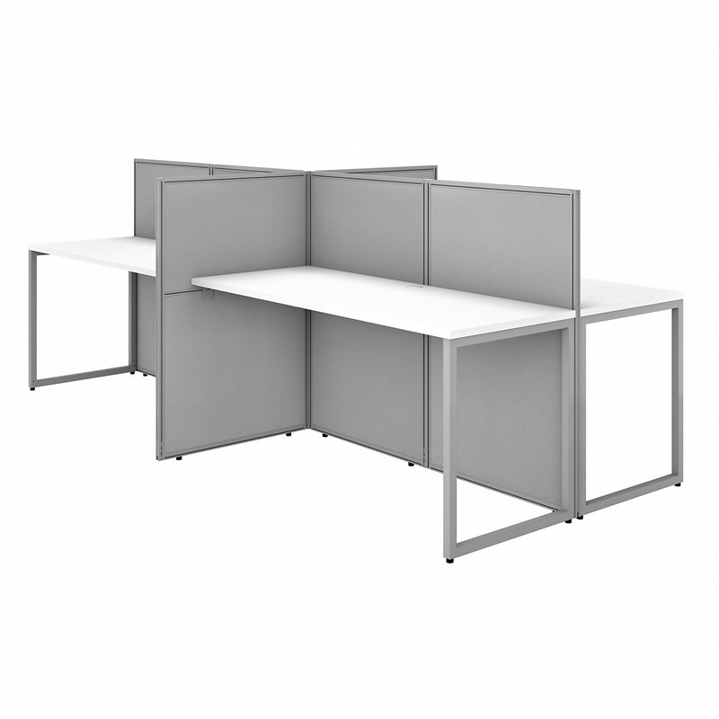 Bush Business Furniture Easy Office 60W 4 Person Cubicle Desk Workstation with 45H Panels