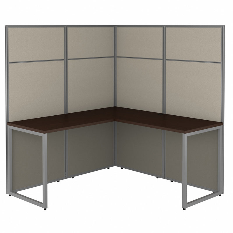 Bush Business Furniture Easy Office 60W L Shaped Cubicle Desk Workstation with 66H Panels