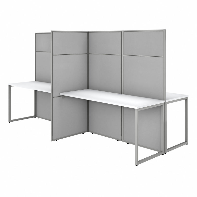 Bush Business Furniture Easy Office 60W 4 Person Cubicle Desk Workstation with 66H Panels
