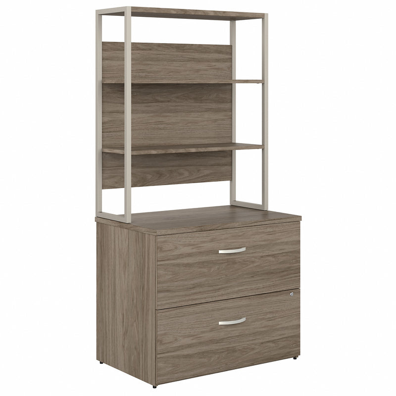 Bush Business Furniture Hybrid 2 Drawer Lateral File Cabinet with Shelves