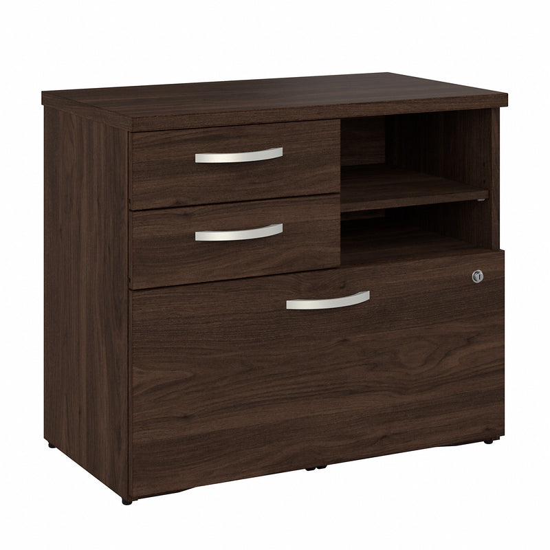 Bush Business Furniture Hybrid Office Storage Cabinet with Drawers and Shelves