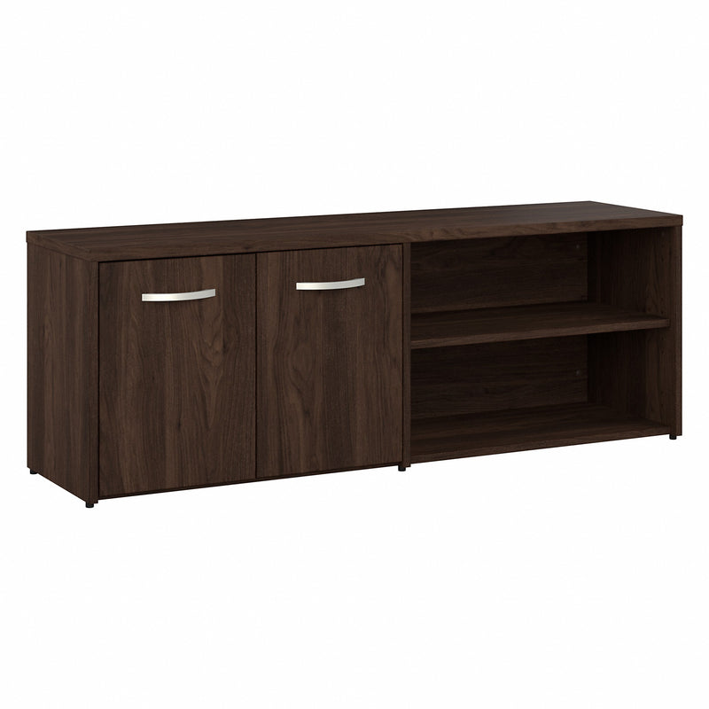Bush Business Furniture Hybrid Low Storage Cabinet with Doors and Shelves