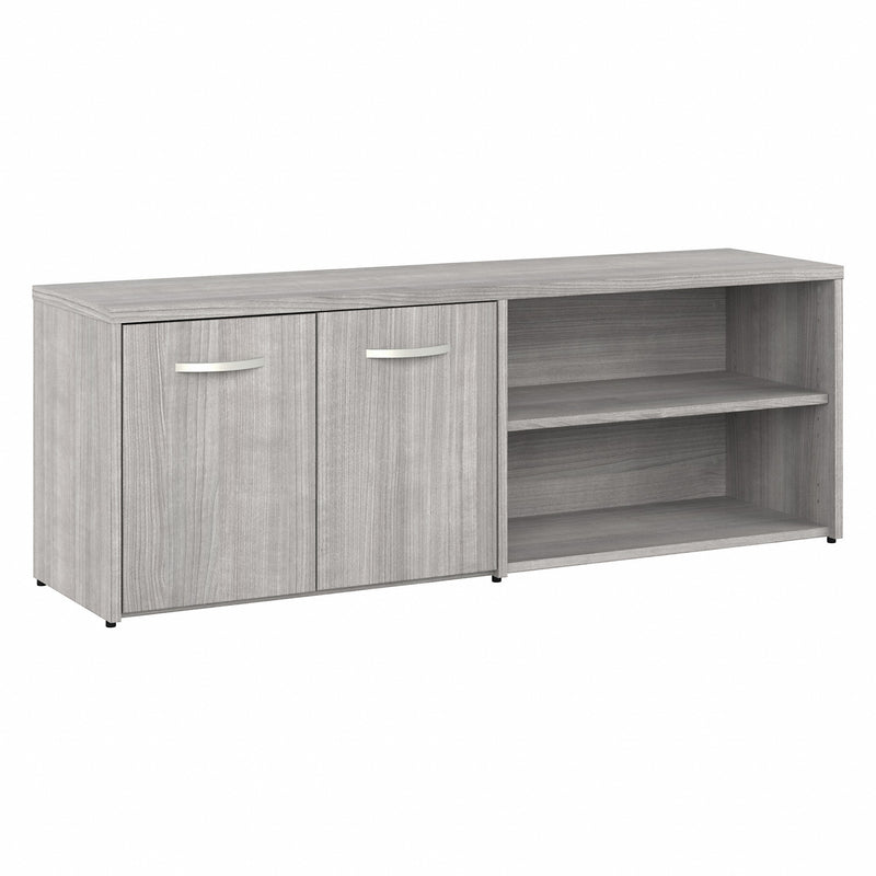 Bush Business Furniture Hybrid Low Storage Cabinet with Doors and Shelves