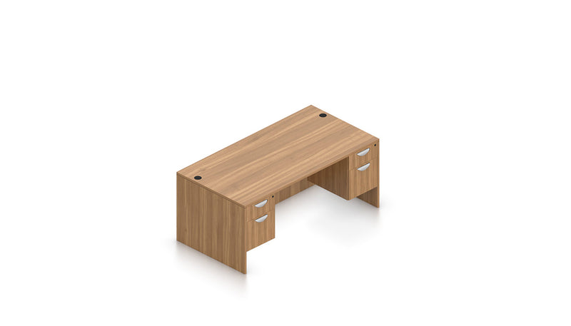 Offices To Go Superior Laminate Desk with Pedestals | Layout SL-R