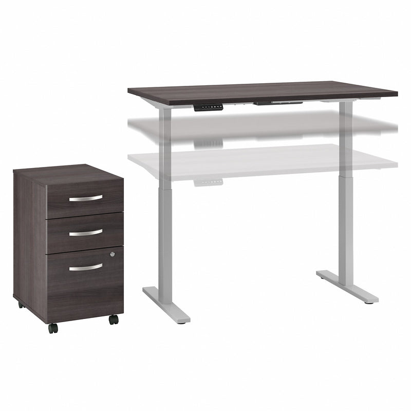 Move 60 Series by Bush Business Furniture 48W x 30D Height Adjustable Standing Desk with Storage
