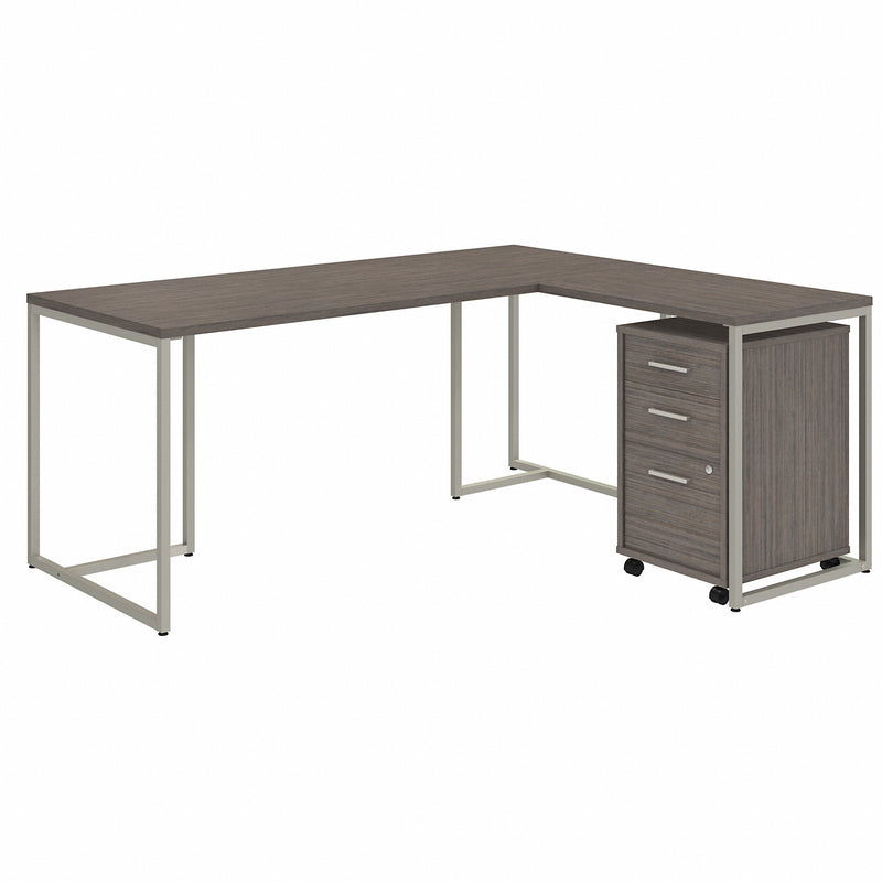 Office by kathy ireland® Method 72W L Shaped Desk with 30W Return and Mobile File Cabinet