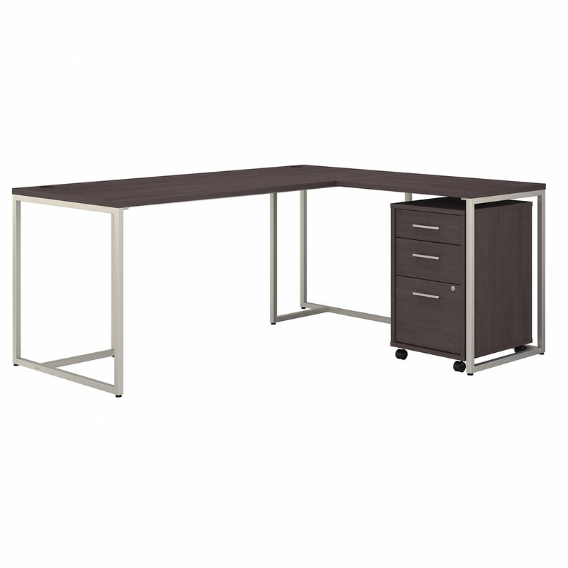 Office by kathy ireland® Method 72W L Shaped Desk with 30W Return and Mobile File Cabinet