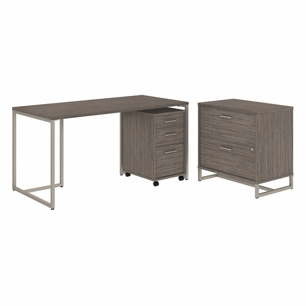 Office by kathy ireland® Method 60W Table Desk with File Cabinets
