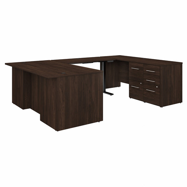 Bush Business Furniture Office 500 72W Height Adjustable U Shaped Executive Desk with Drawers