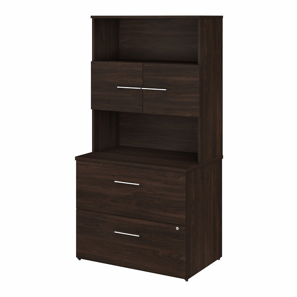 Bush Business Furniture Office 500 36W 2 Drawer Lateral File Cabinet with Hutch