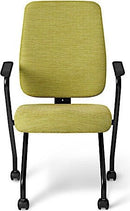AF470N - OM Seating Affirm Fixed Arms Cushioned Back Ergonomic Side Chair