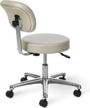 CL22 - OM Seating Exam Room Stool with Back Rest