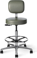 CL23 - OM Seating Exam Room Stool with Back Rest and Footring